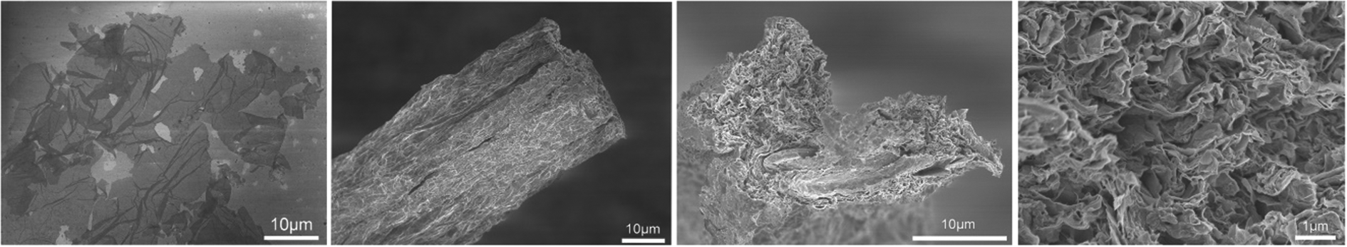 MoS₂ sheets, fibres and their layered microstructure